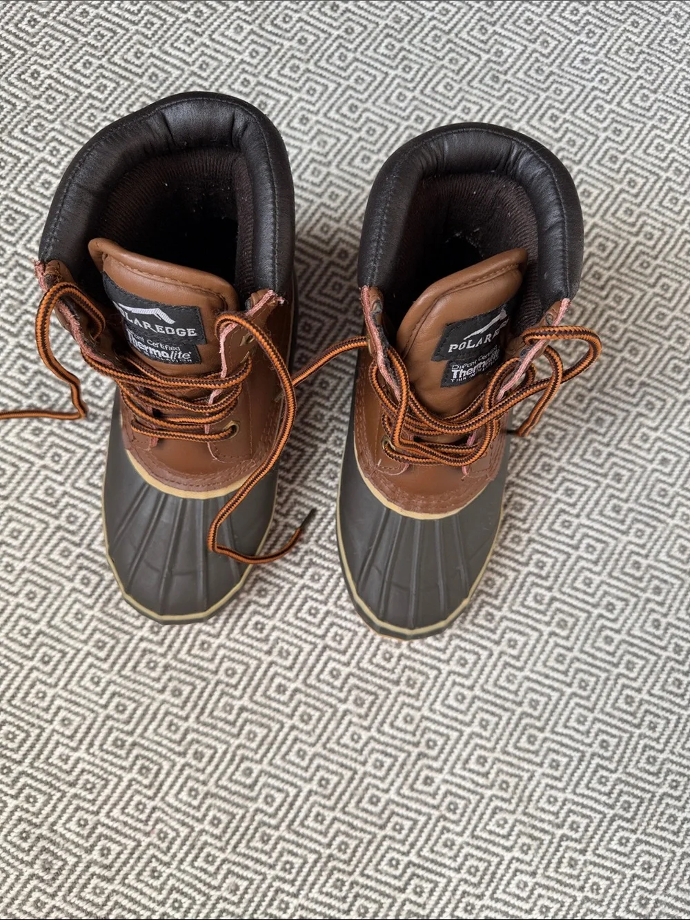 Kids Brown Waterproof Rain & Snow Boots